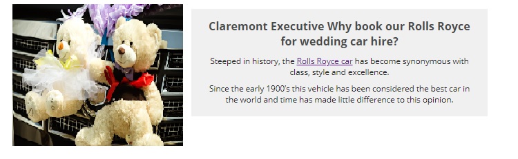 Rolls Royce for wedding car hire